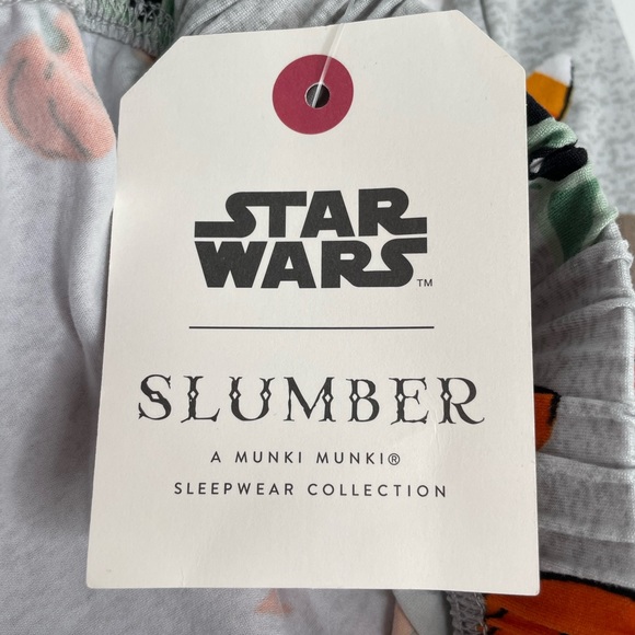 Star Wars The Mandalorian Baby Yoda Halloween Pajamas Gray Orange Size Small - Picture 7 of 8